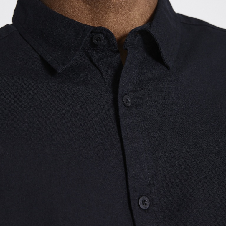 Linen blend shirt "Lucas" Black